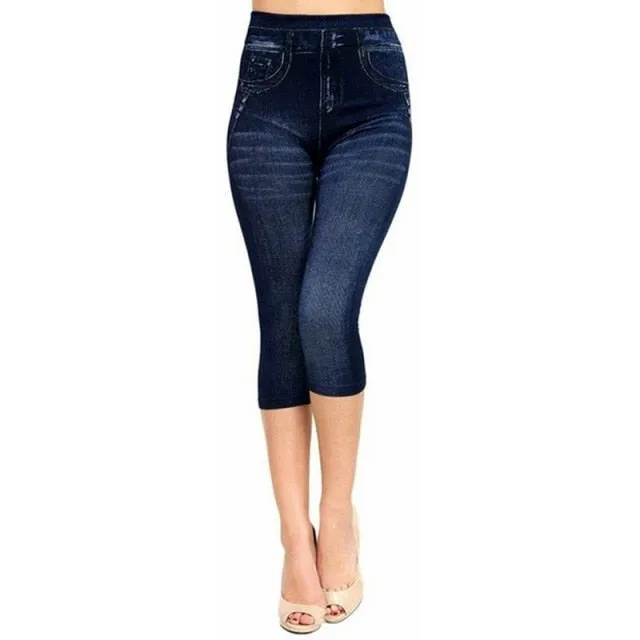 Jeans Print Capris