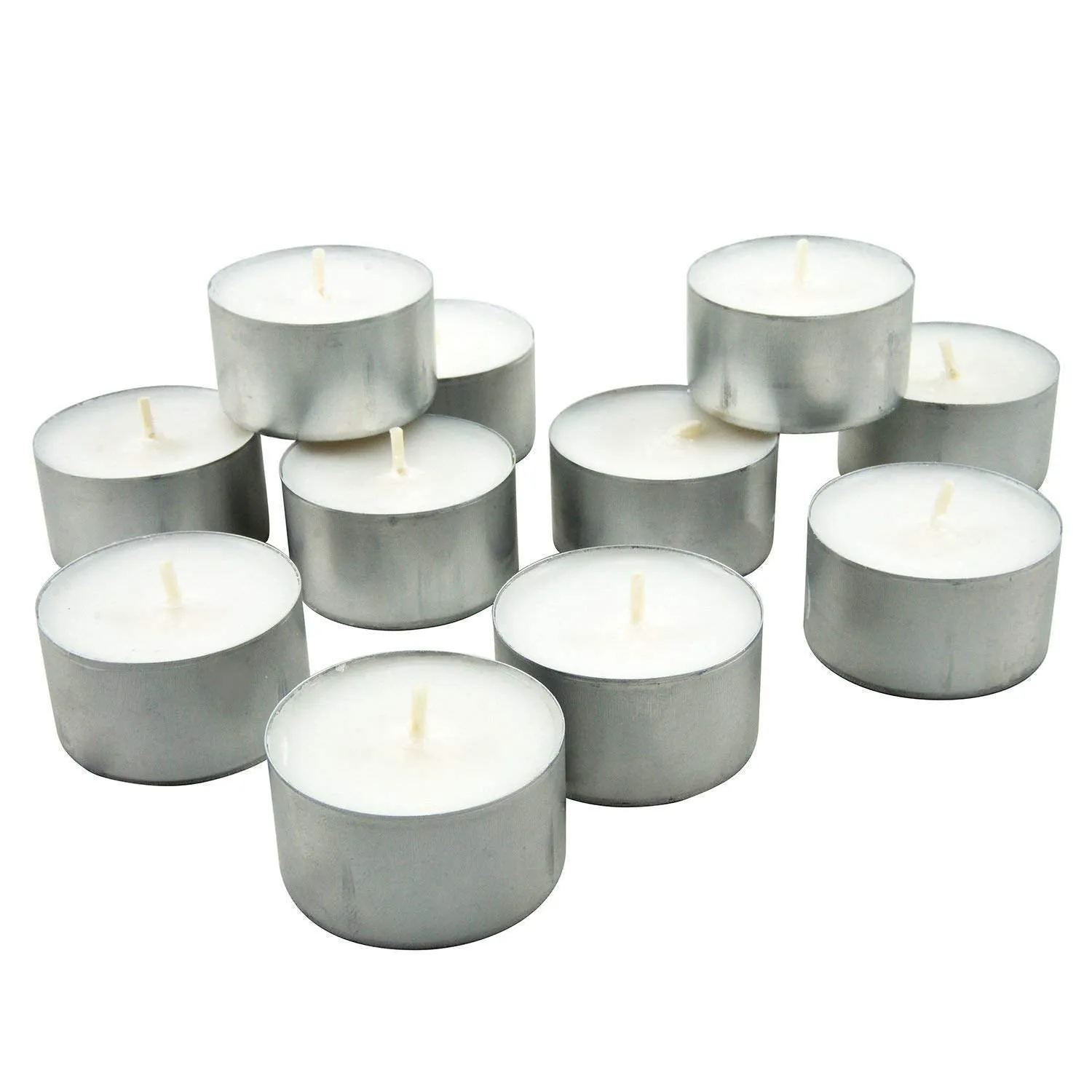 Kigs Enterprise 9 Hour Long Burning Unscented Tea Light Candles, Smokeless Paraffin Tea Candles for Home, Pool, Shabbat, Weddings & Emergencie (Pack of 50 Pcs/ 9 Hour Long Burning Candle, White)