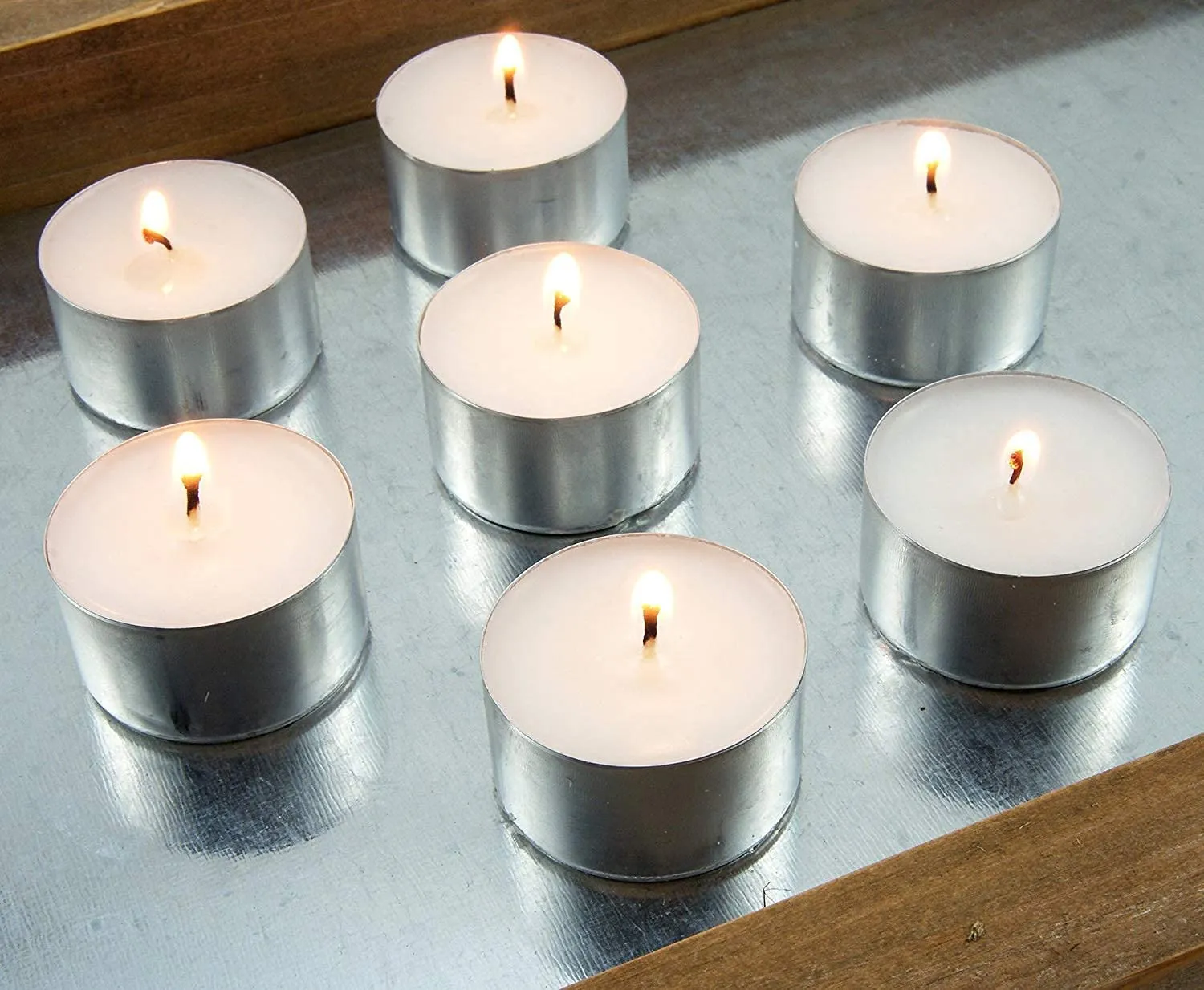 Kigs Enterprise 9 Hour Long Burning Unscented Tea Light Candles, Smokeless Paraffin Tea Candles for Home, Pool, Shabbat, Weddings & Emergencie (Pack of 50 Pcs/ 9 Hour Long Burning Candle, White)