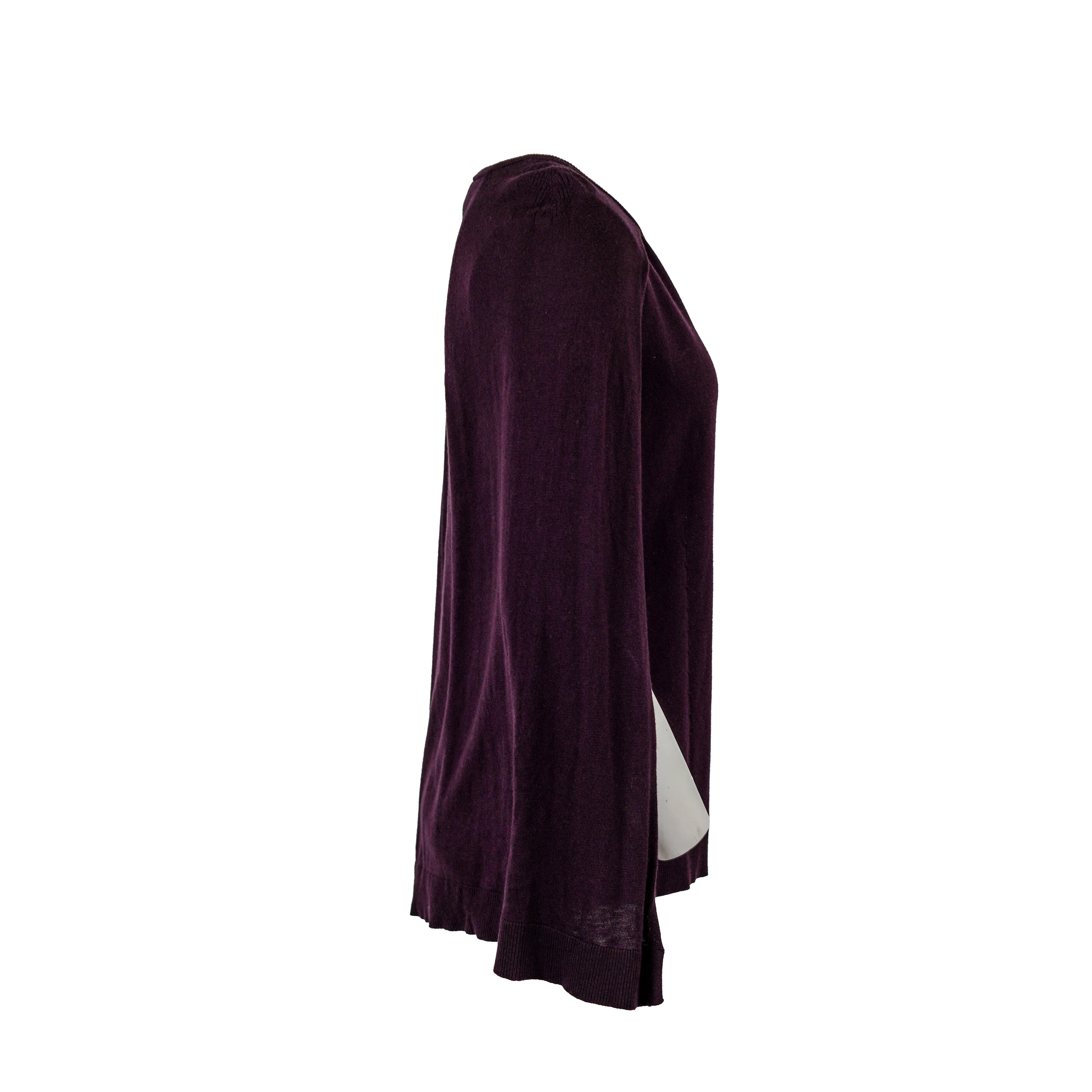 Kobi Women's Cape Crew Neck Knit Sweater Purple Size Medium