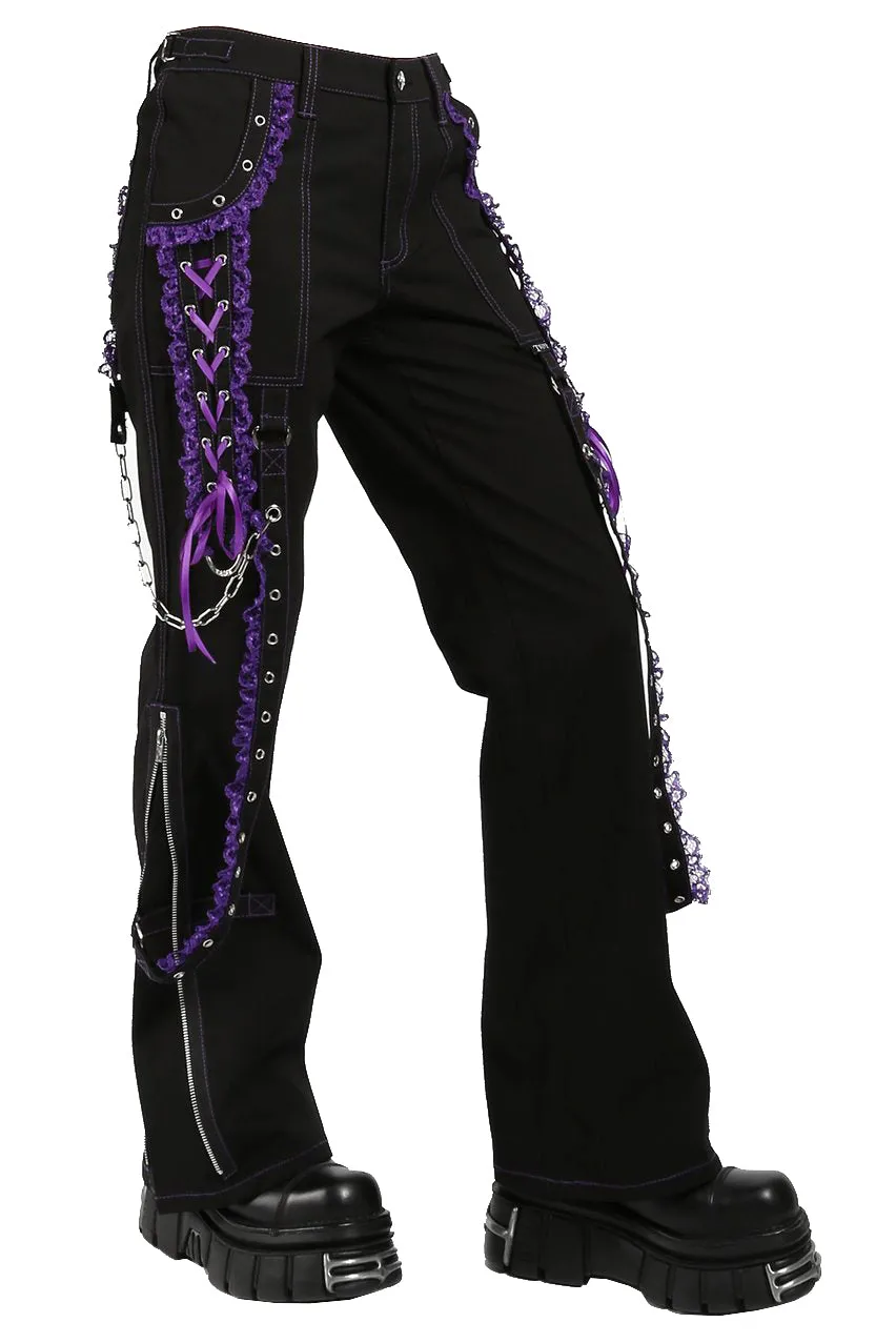 Lolita Dark Street Pants [Black/Purple]