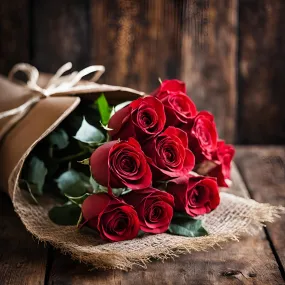 Long Stem Rose Bouquet - 1 dozen