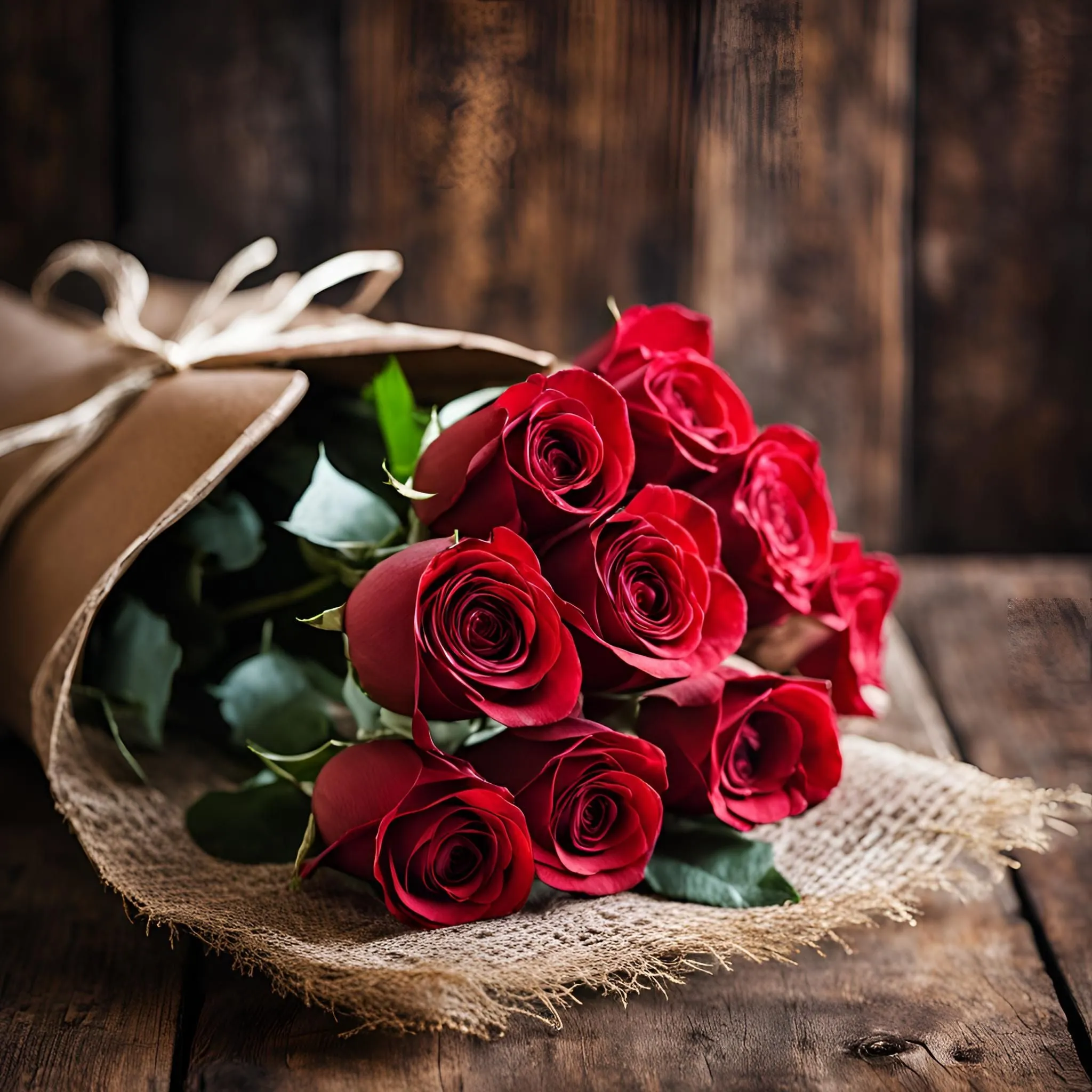 Long Stem Rose Bouquet - 1 dozen