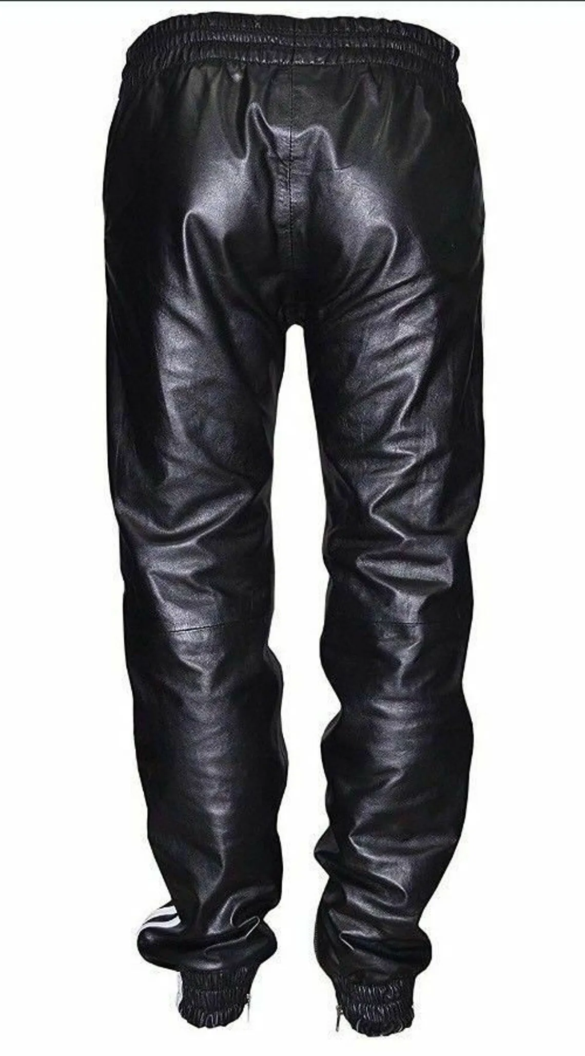 Men's Genuine Leather Jogging track pants