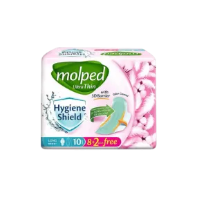 MOLPED ULTRA THIN HYGIENE SHIELD LONG 10 PADS