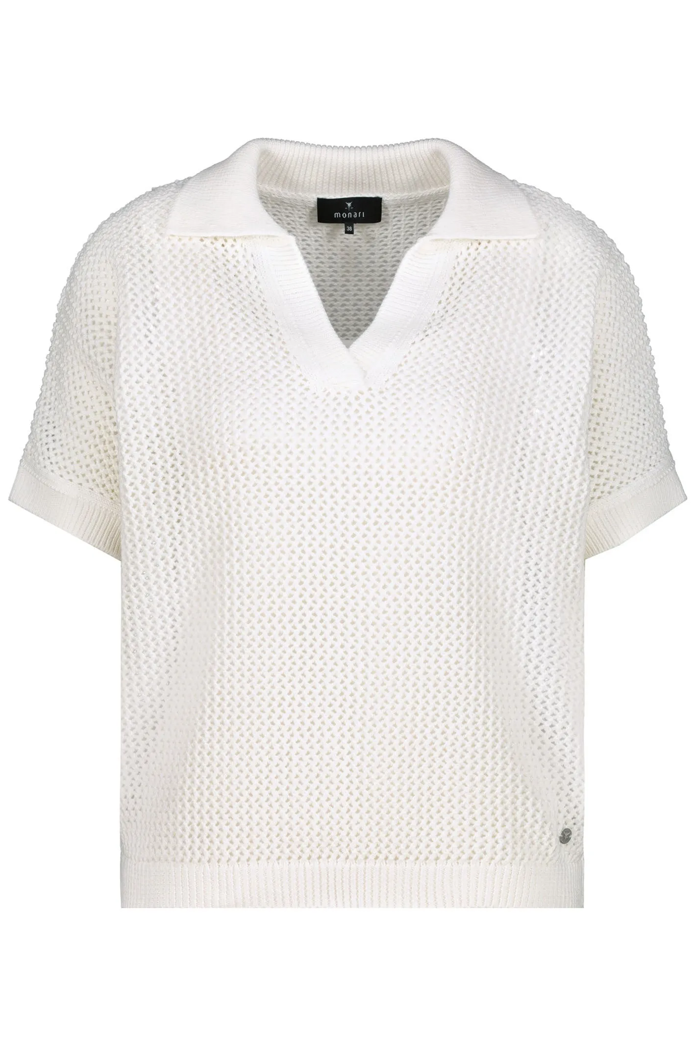Monari 409530 Polo Ajour Jumper Off-White