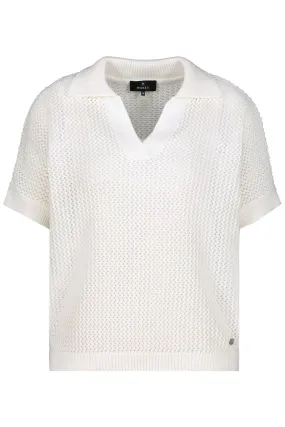 Monari 409530 Polo Ajour Jumper Off-White
