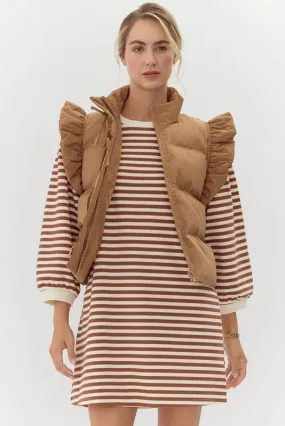 Natalie Puffer Vest with Bow