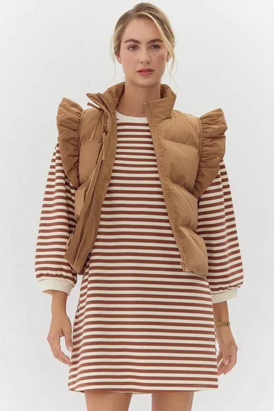 Natalie Puffer Vest with Bow