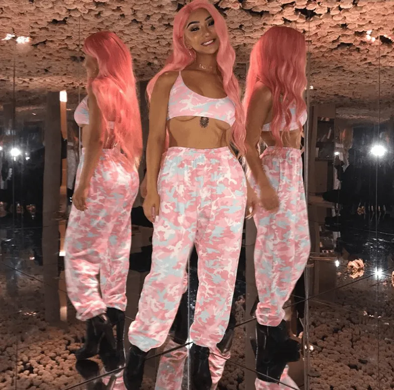 New Women Camouflage Print Trousers Loose Harem Camo Pants Spring High Waist Casual Joggers Elastic Sweatpants