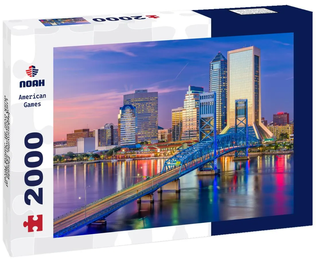 Noah Jigsaw Puzzle Jacksonville, Florida, USA Downtown skyline at dusk over St. Johns River 2000 pieces