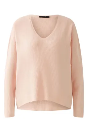 Oui 89057 Pale Pink V Neck Jumper