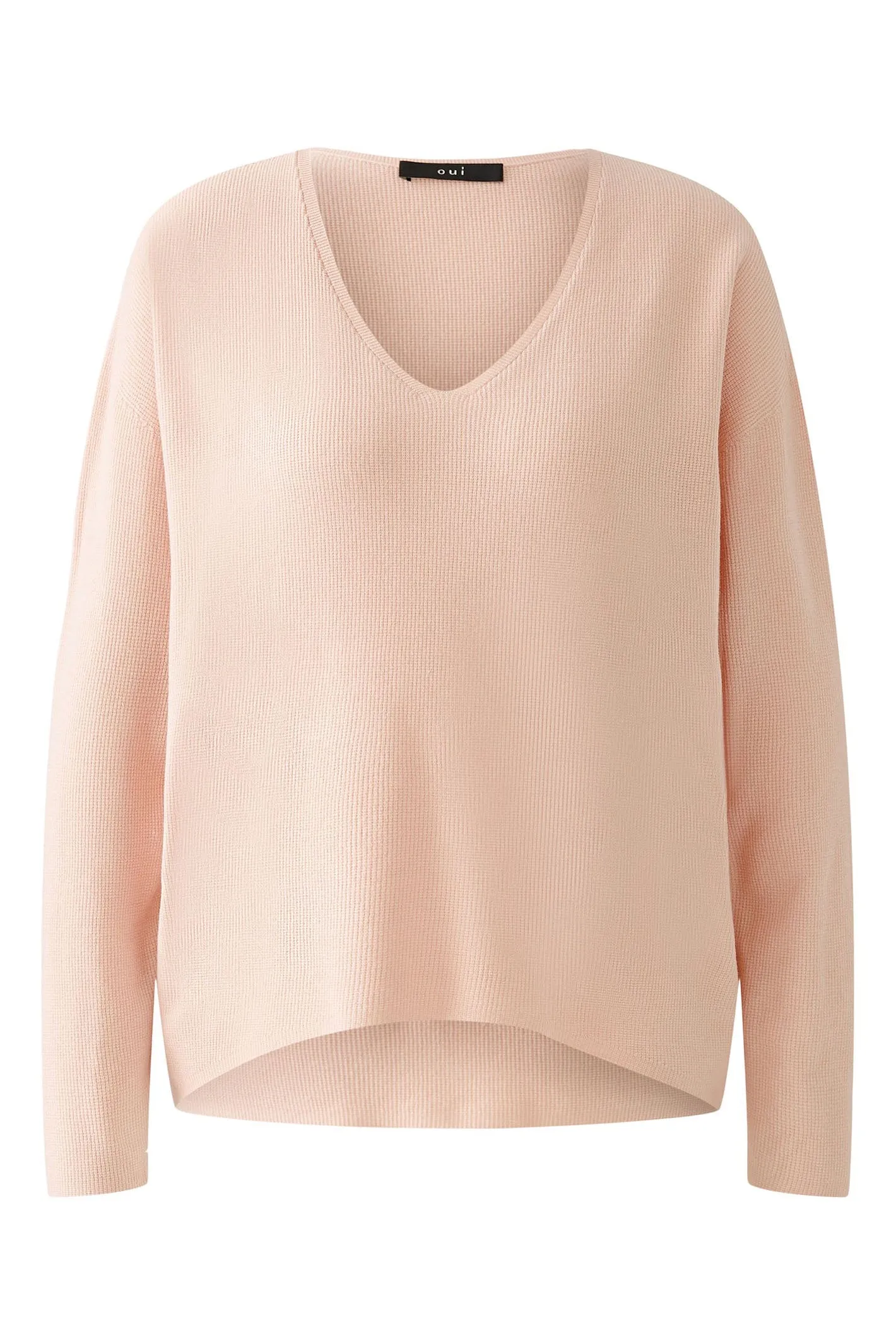 Oui 89057 Pale Pink V Neck Jumper