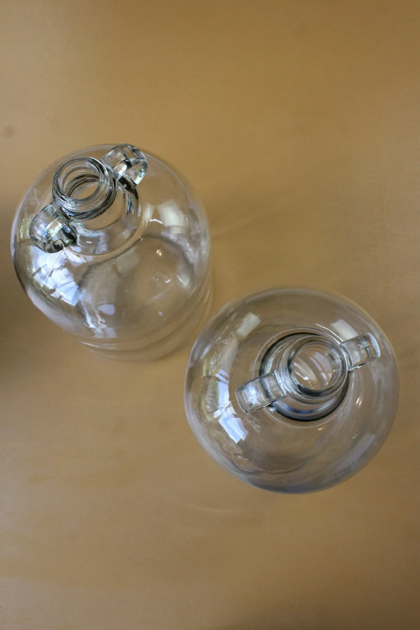 Pair Glass Demi Johns