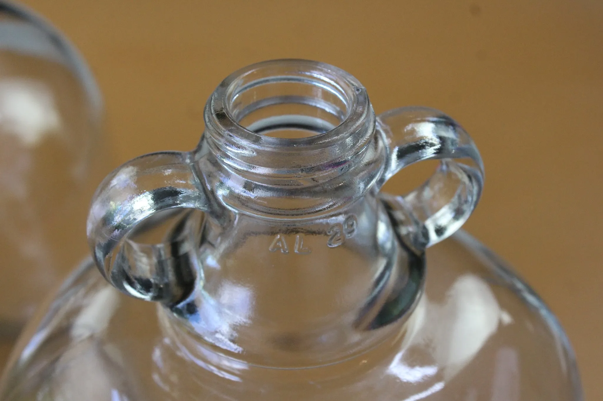 Pair Glass Demi Johns