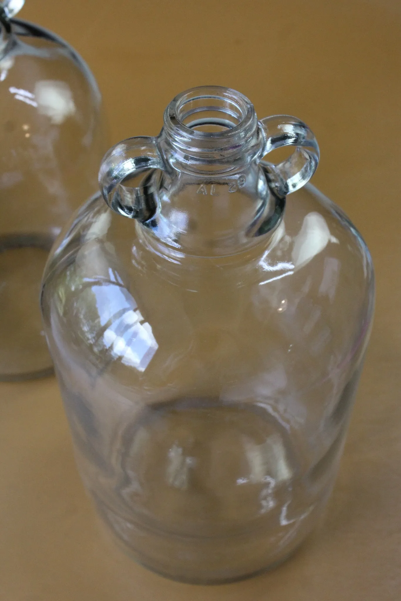 Pair Glass Demi Johns