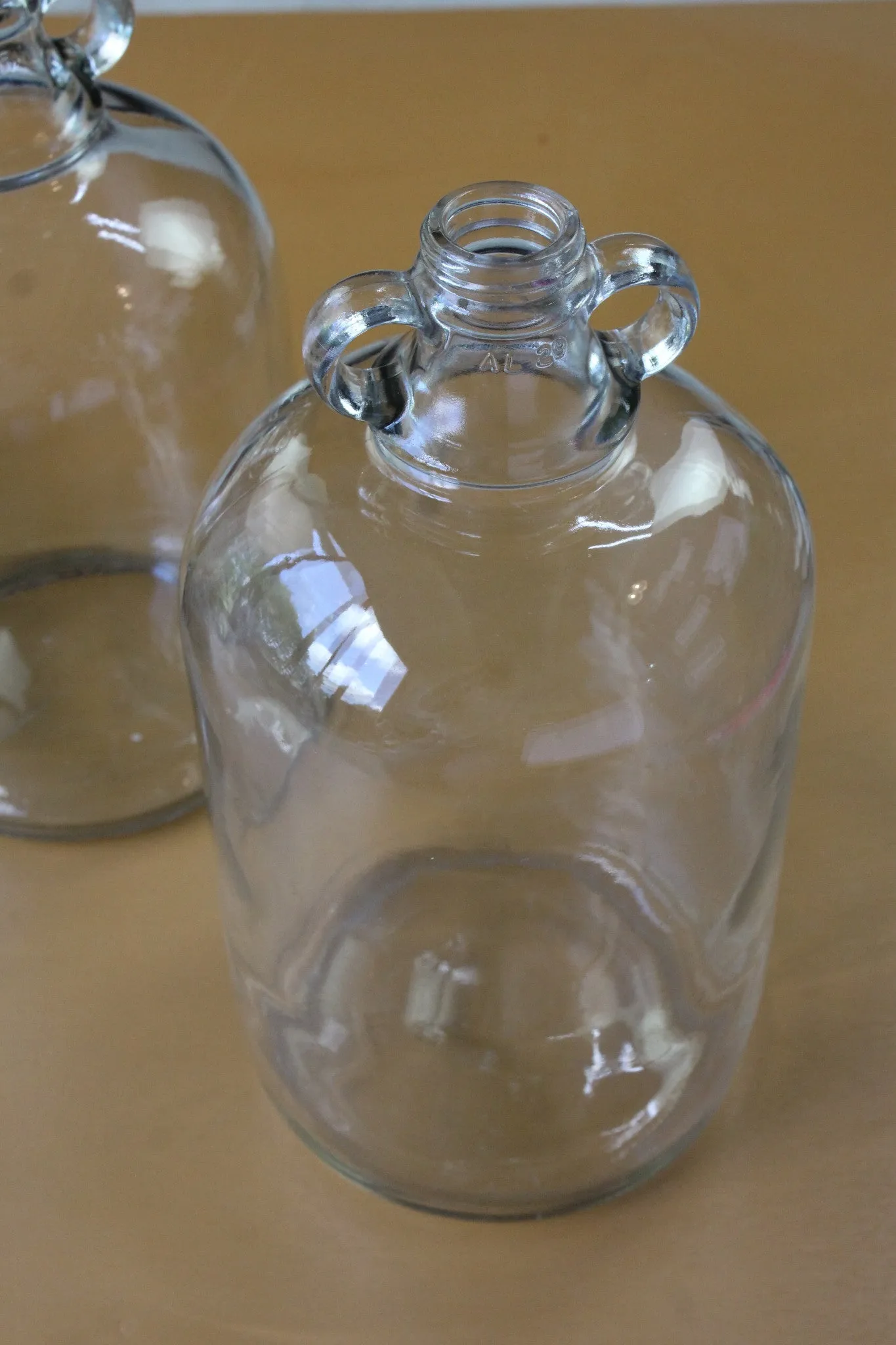Pair Glass Demi Johns