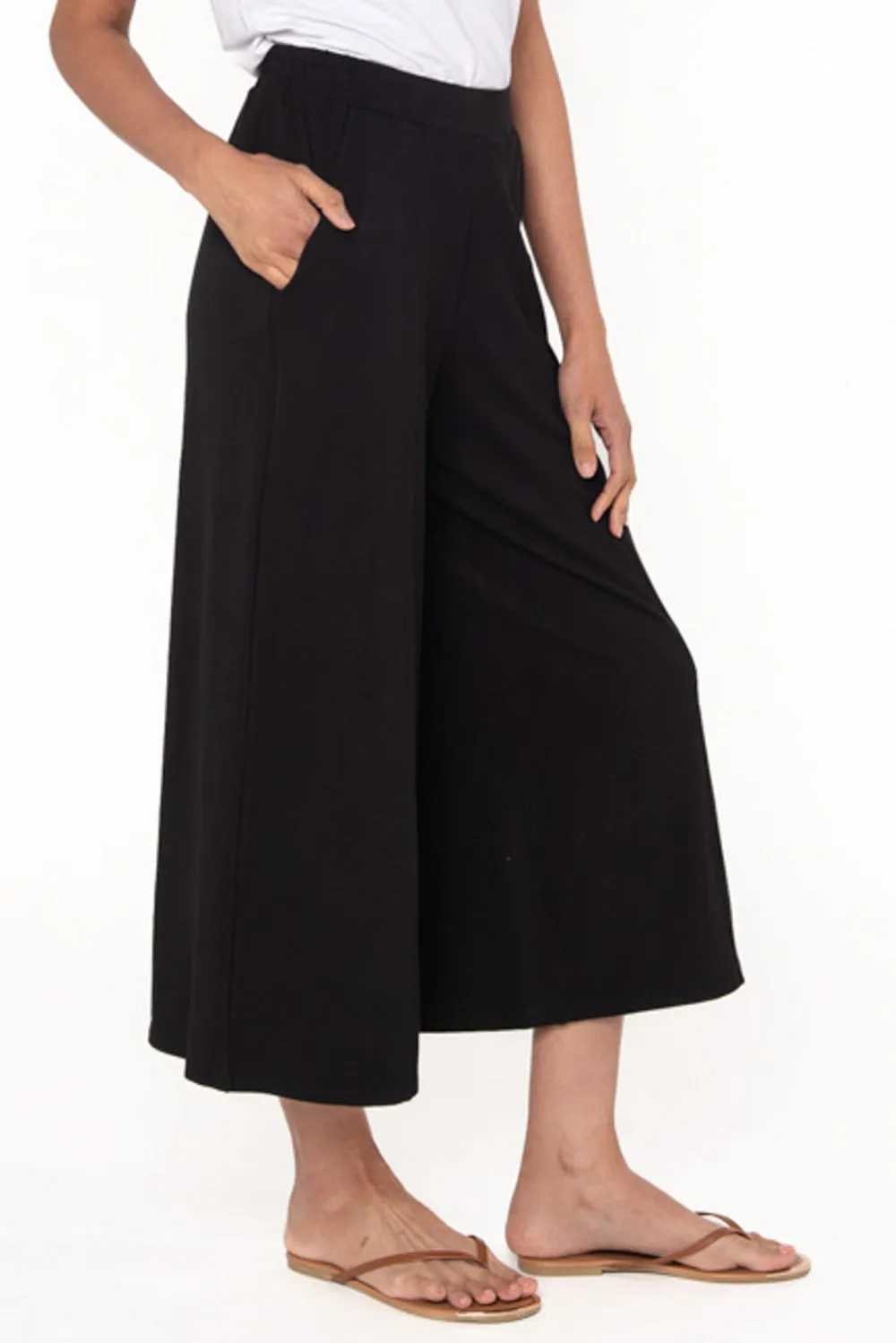 Paulina Bamboo Culotte - Black