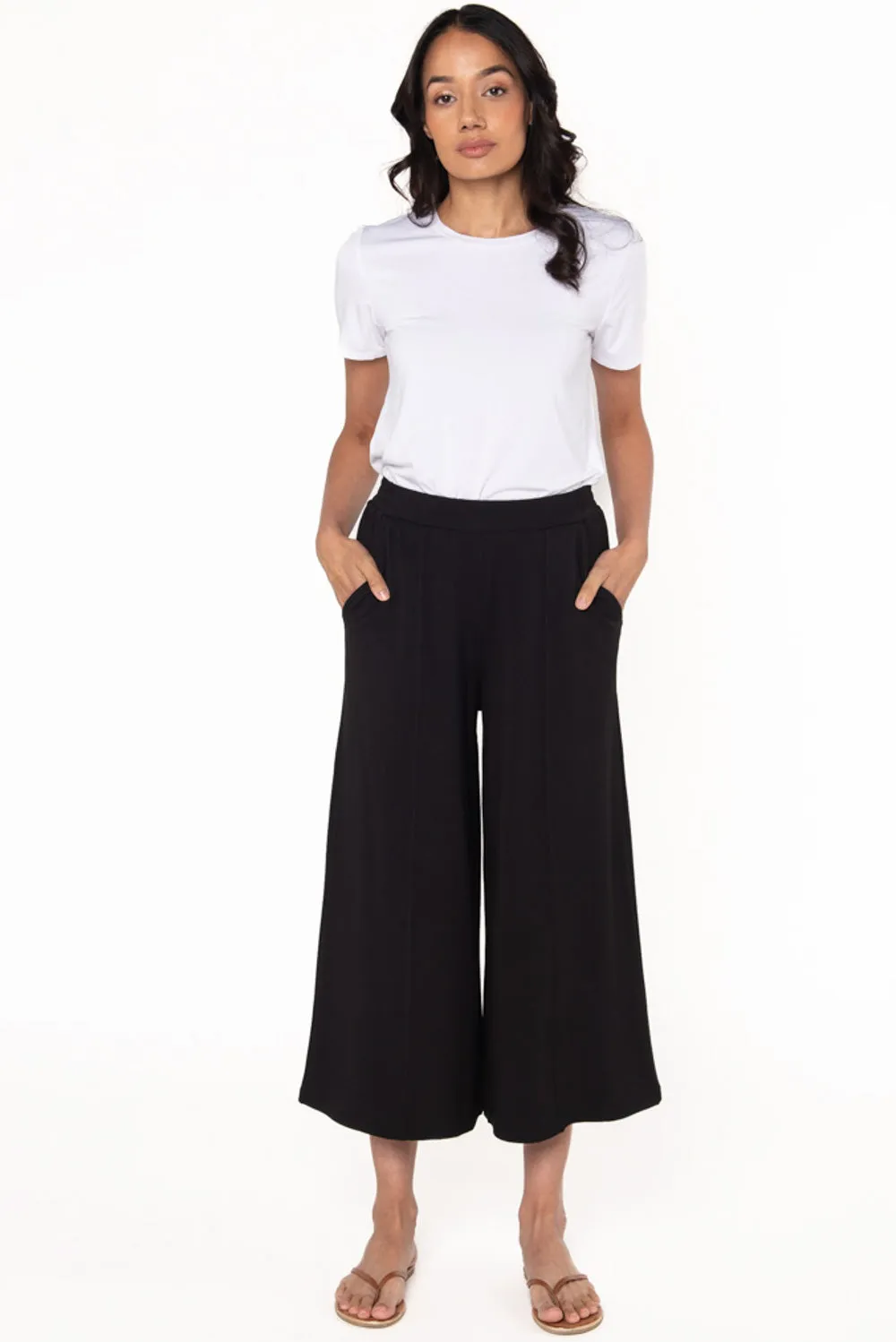 Paulina Bamboo Culotte - Black