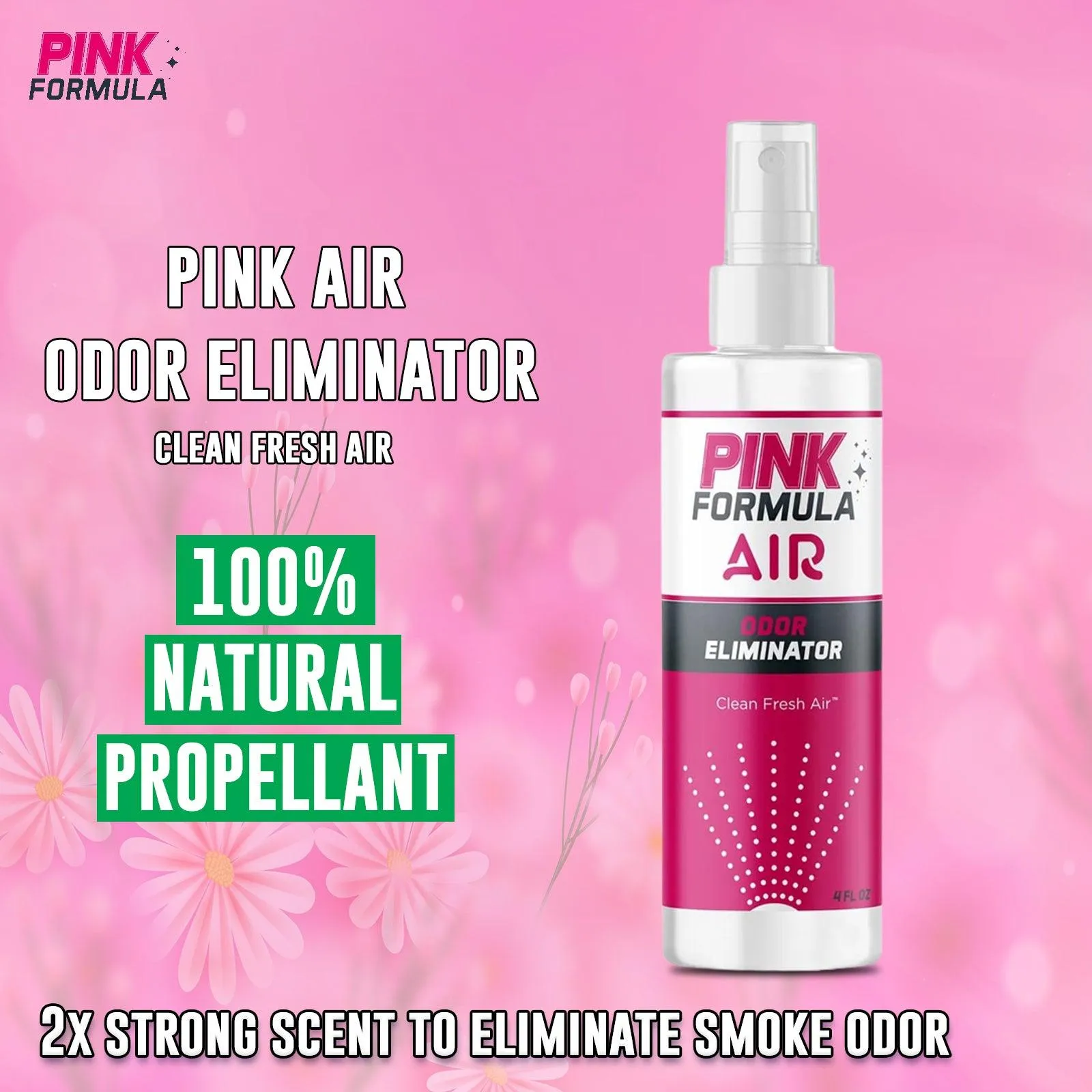 Pink Formula - Smoke Odor Neutralizer - 4oz - Long-lasting Freshness