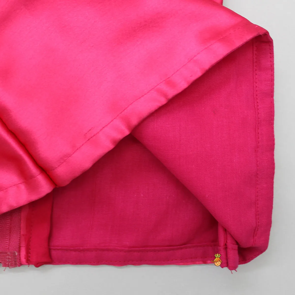Pink Top With Asymmetric Stylish Cape And Palazzo