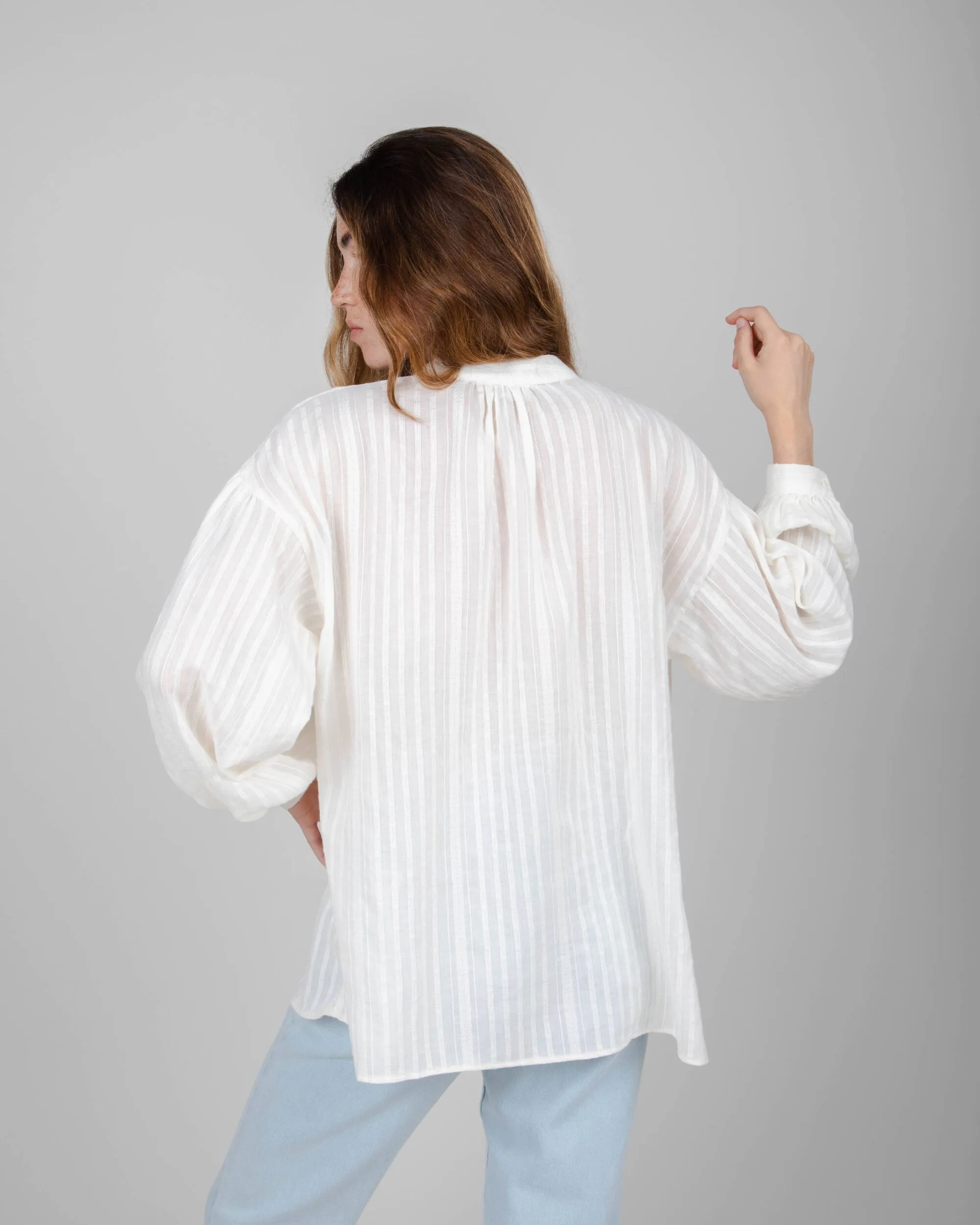Polka Dot Blouse White