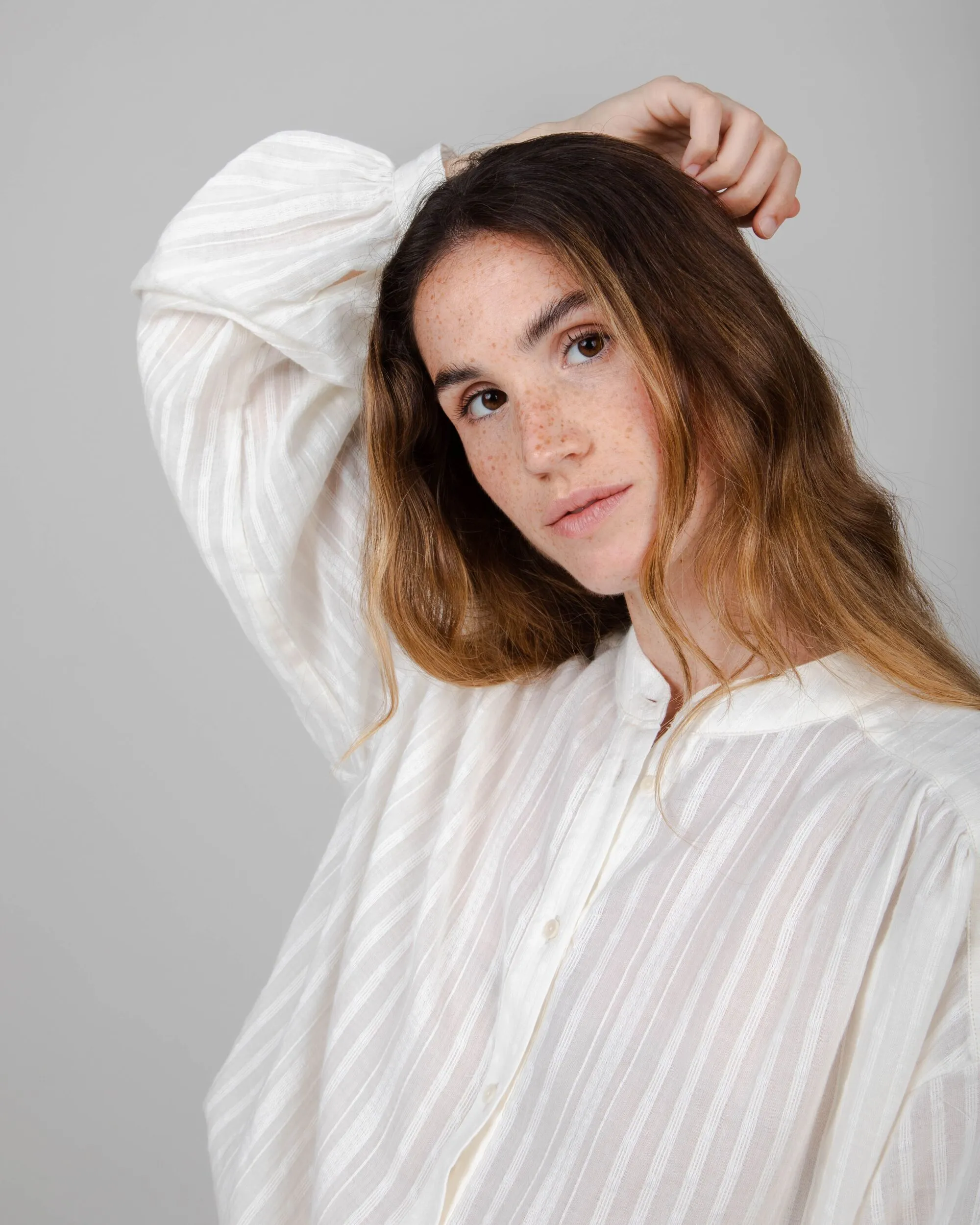 Polka Dot Blouse White