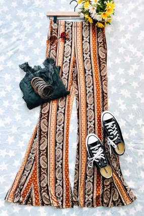 Pretenders Paisley Print Flared Pants