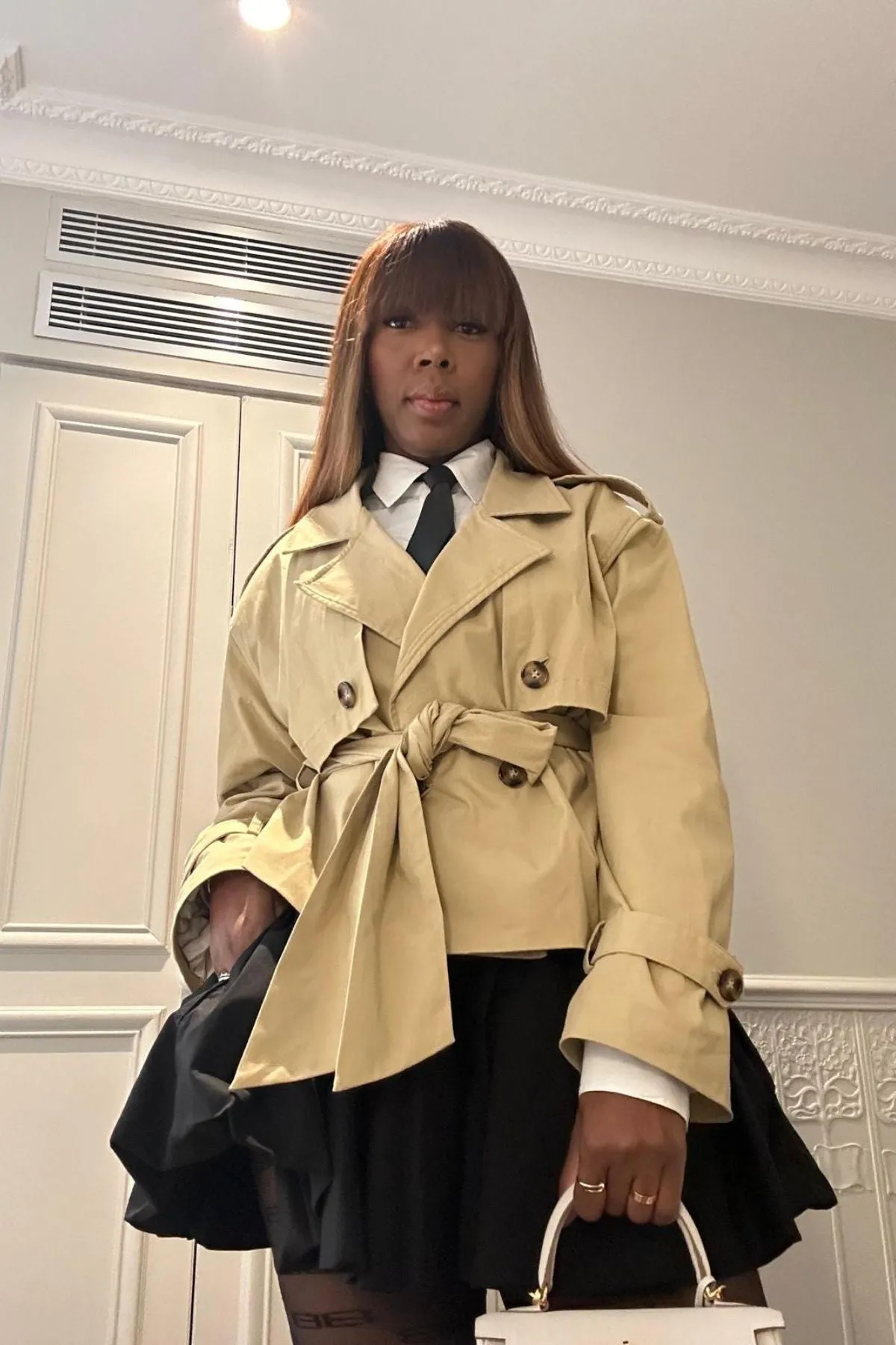"Erin" Crop Trench Jacket