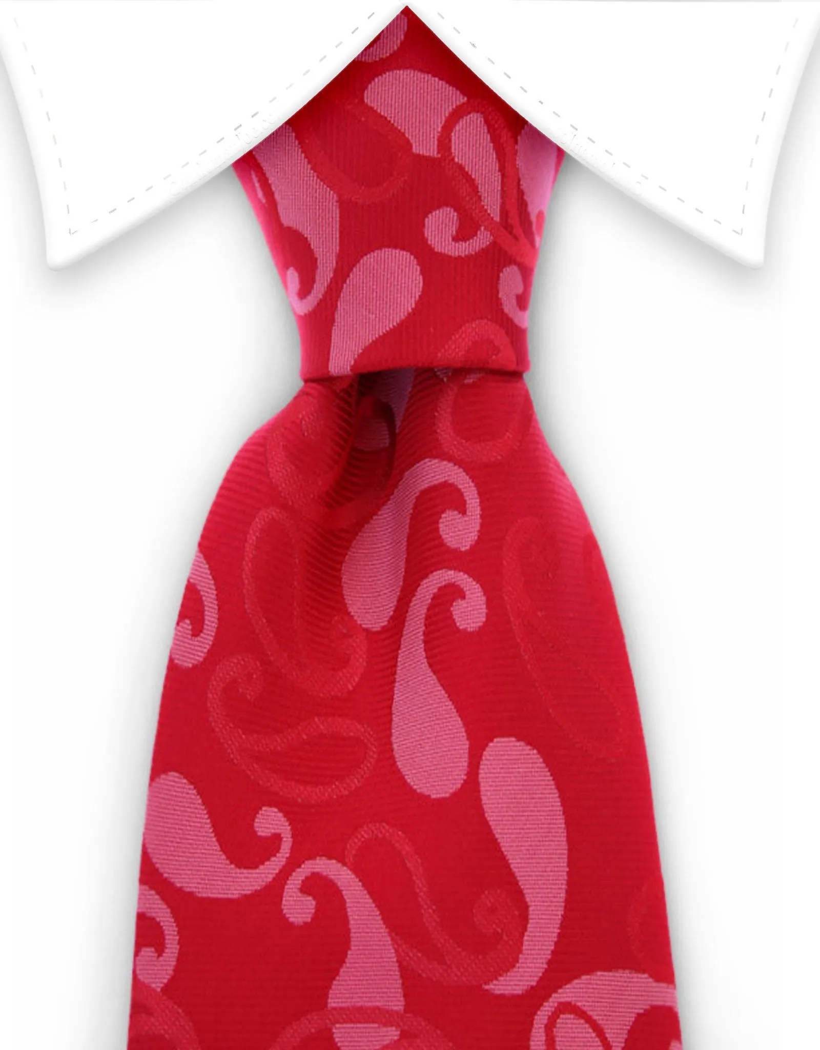 Red Paisley Necktie