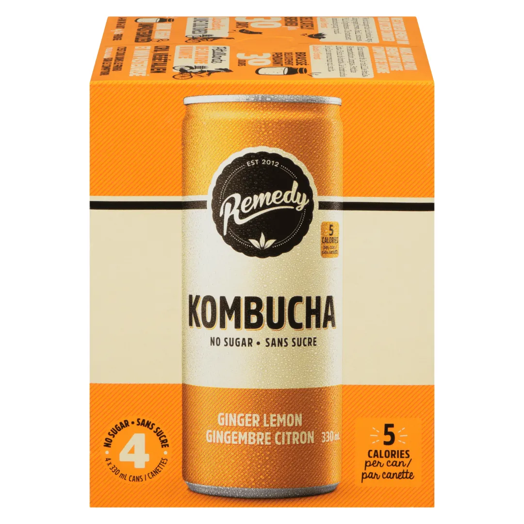 Remedy Kombucha - Ginger Lemon (4x330ml)