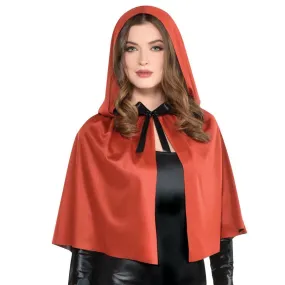 Reversible red riding hood cape