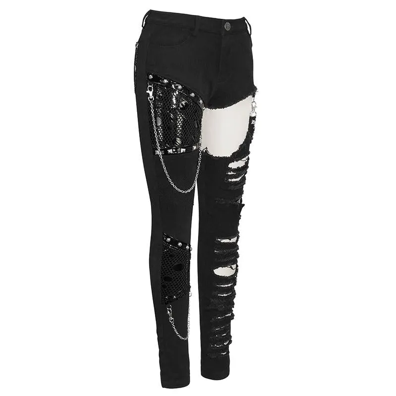 'Rift Runner' Punk Pants With Chains
