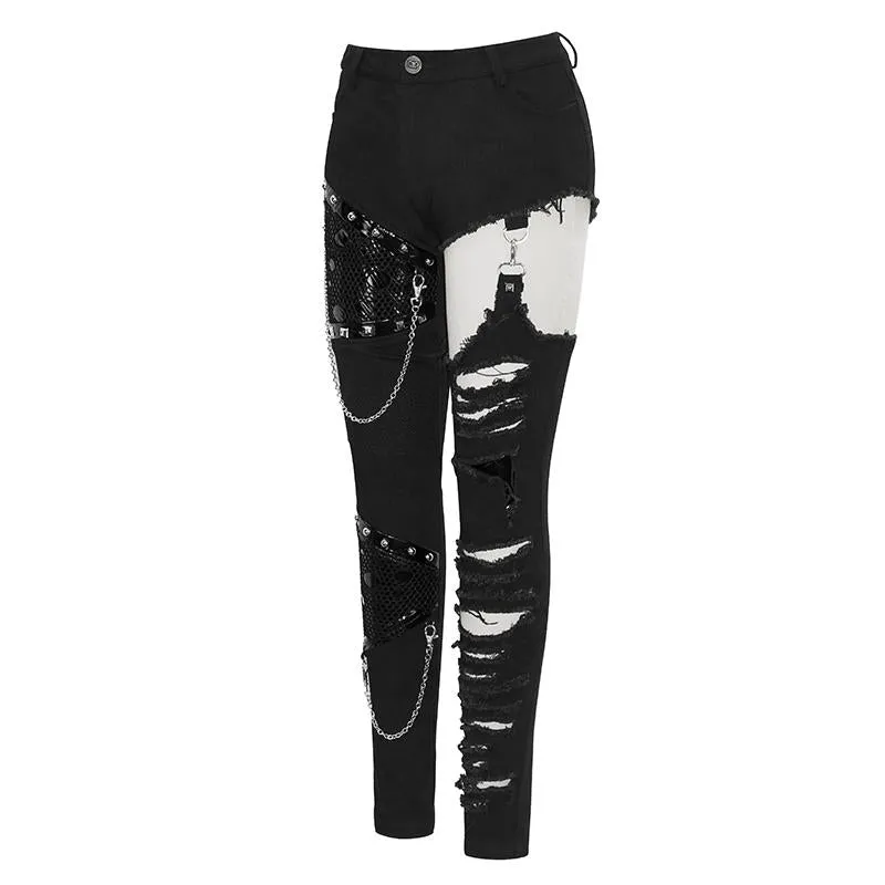 'Rift Runner' Punk Pants With Chains