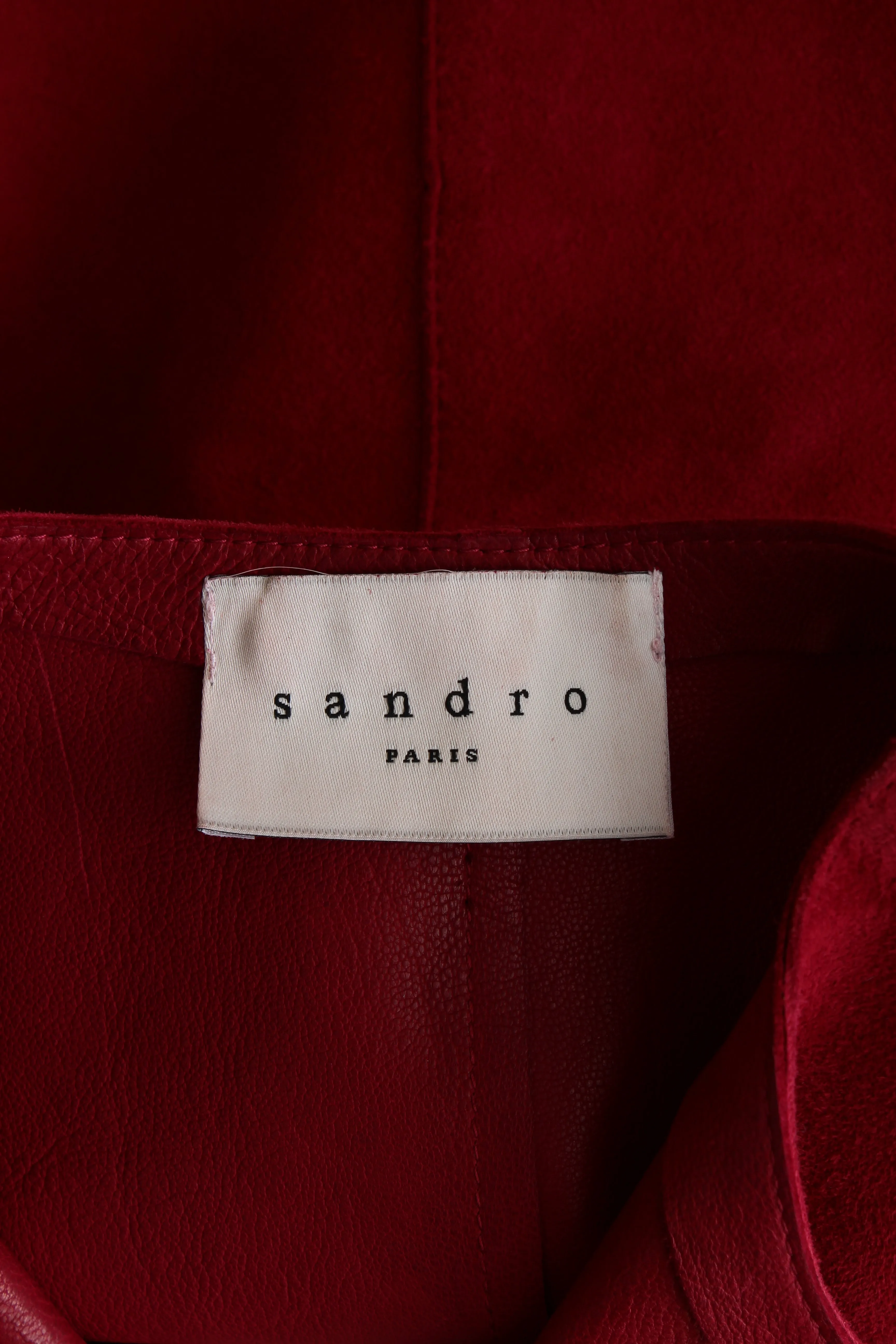 Sandro Cropped Fringed Suede Jacket