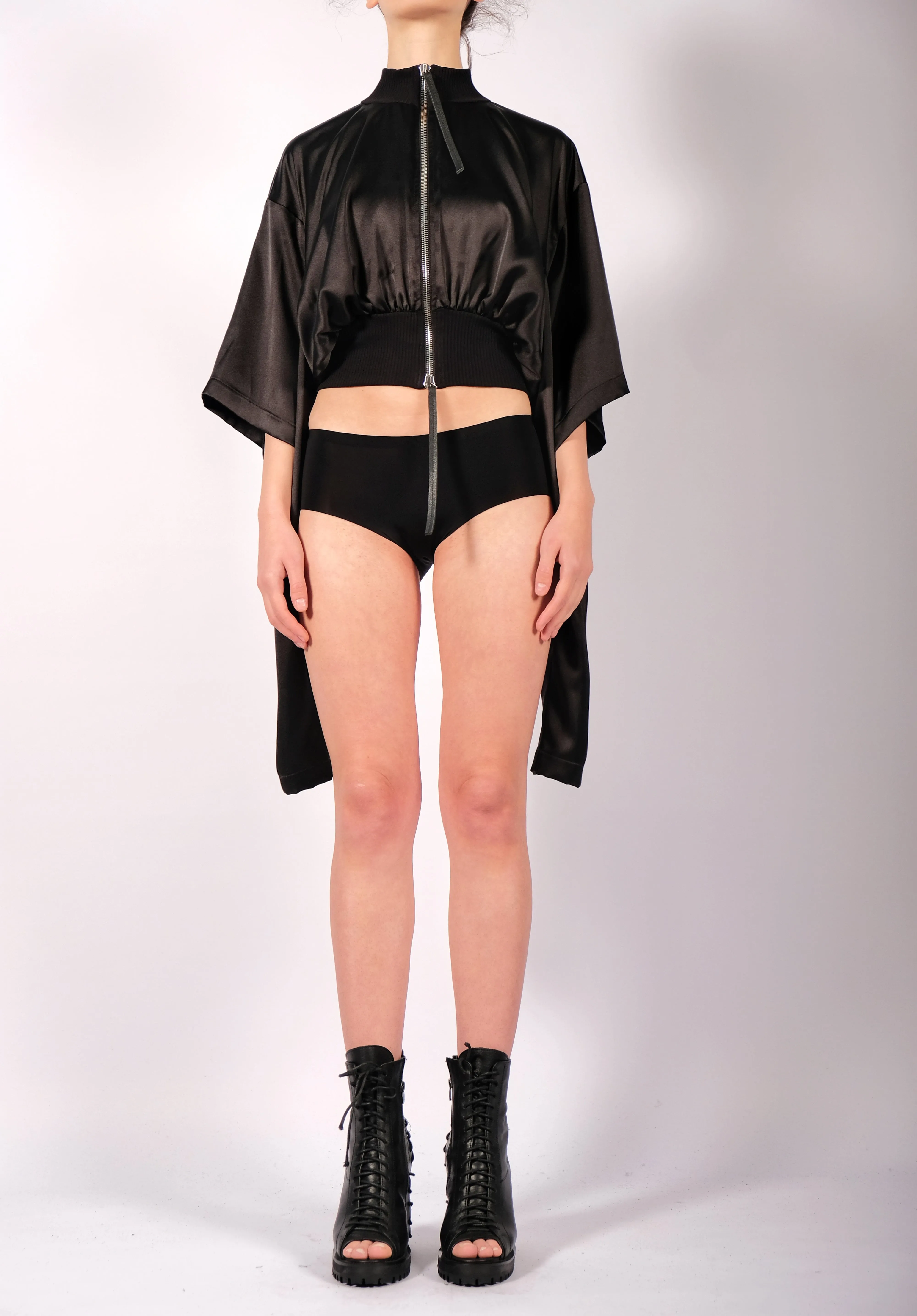 Satin Crop Jacket