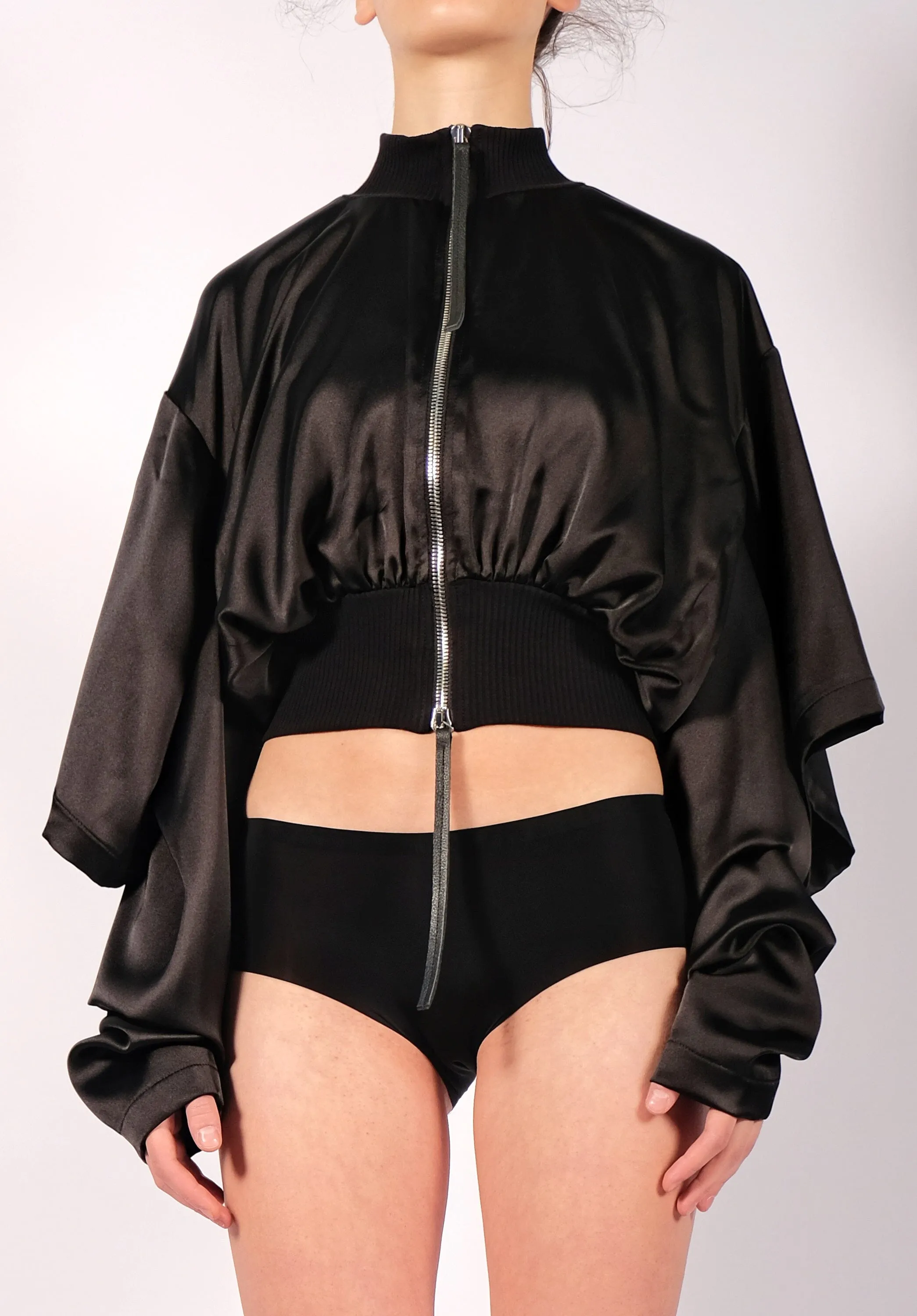 Satin Crop Jacket