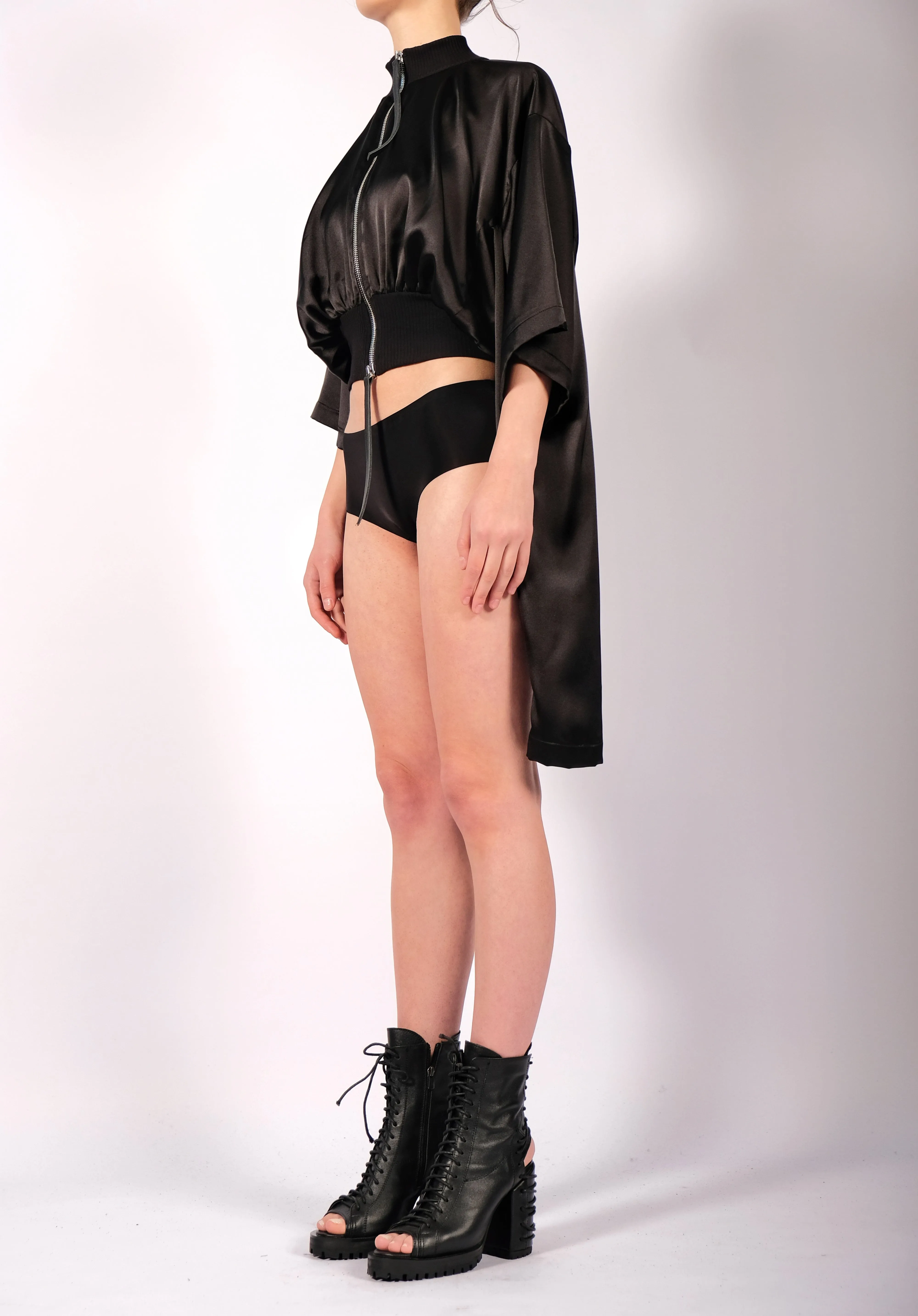 Satin Crop Jacket
