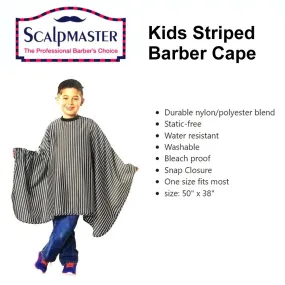 ScalpMaster Cape, Kids Striped Barber Cape (4130)