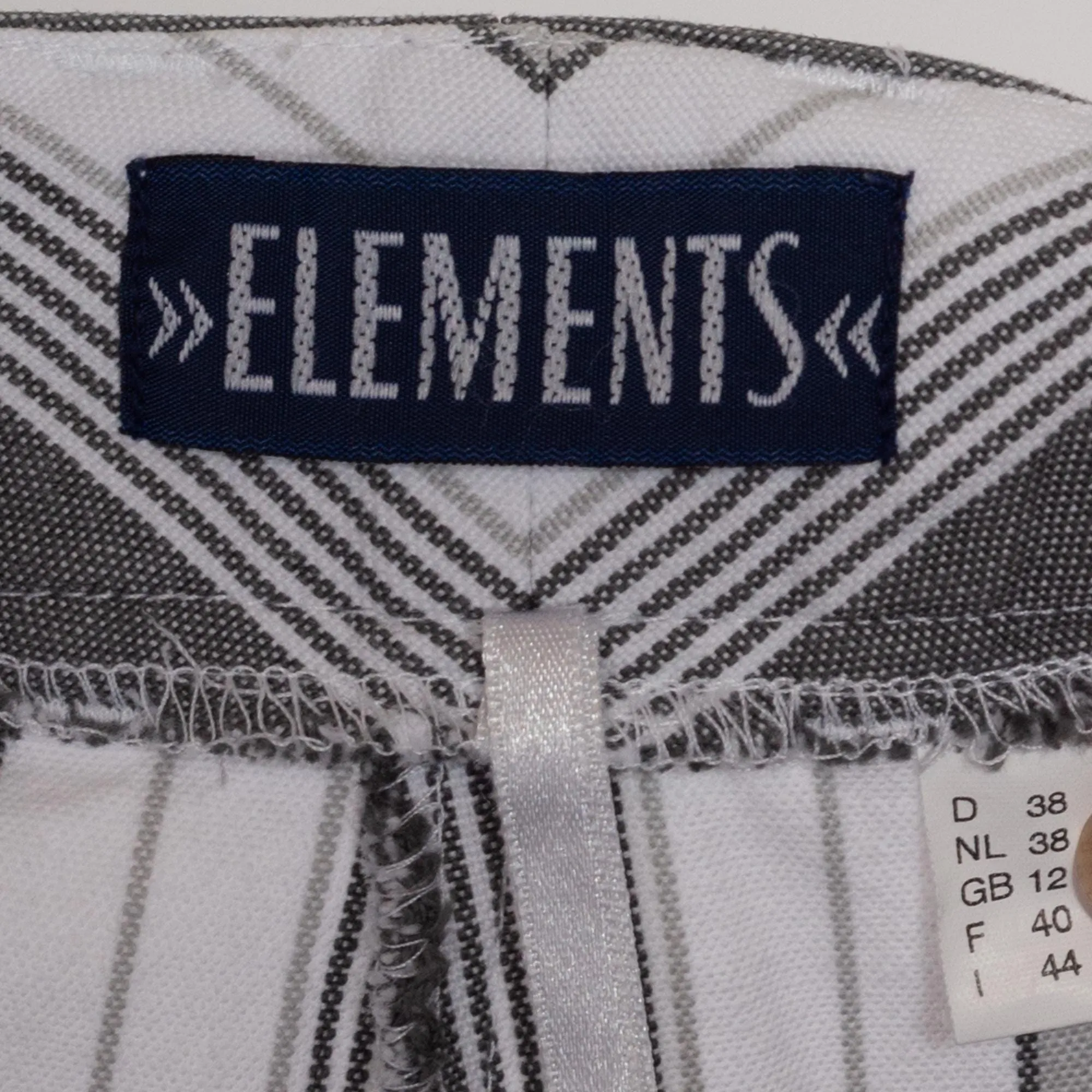 Small Y2K Grey & White Striped Flared Pants