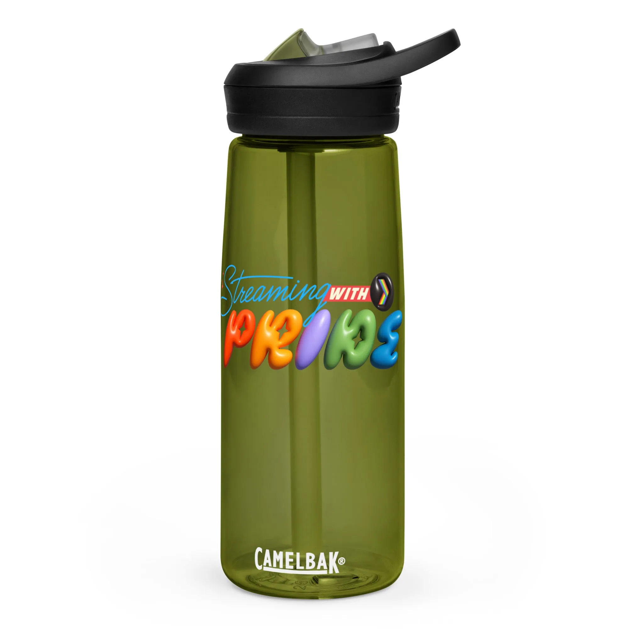 Streaming with Pride Water Bottle (Ships from US)