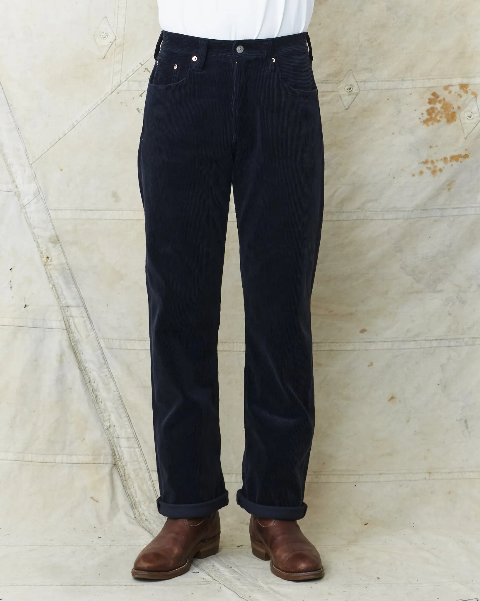 Sugar Cane 9W Corduroy 5-Pocket Pants 1947 Model Black SC42422