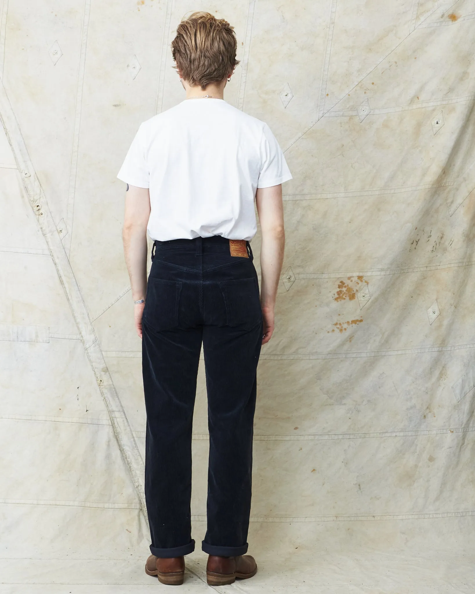 Sugar Cane 9W Corduroy 5-Pocket Pants 1947 Model Black SC42422