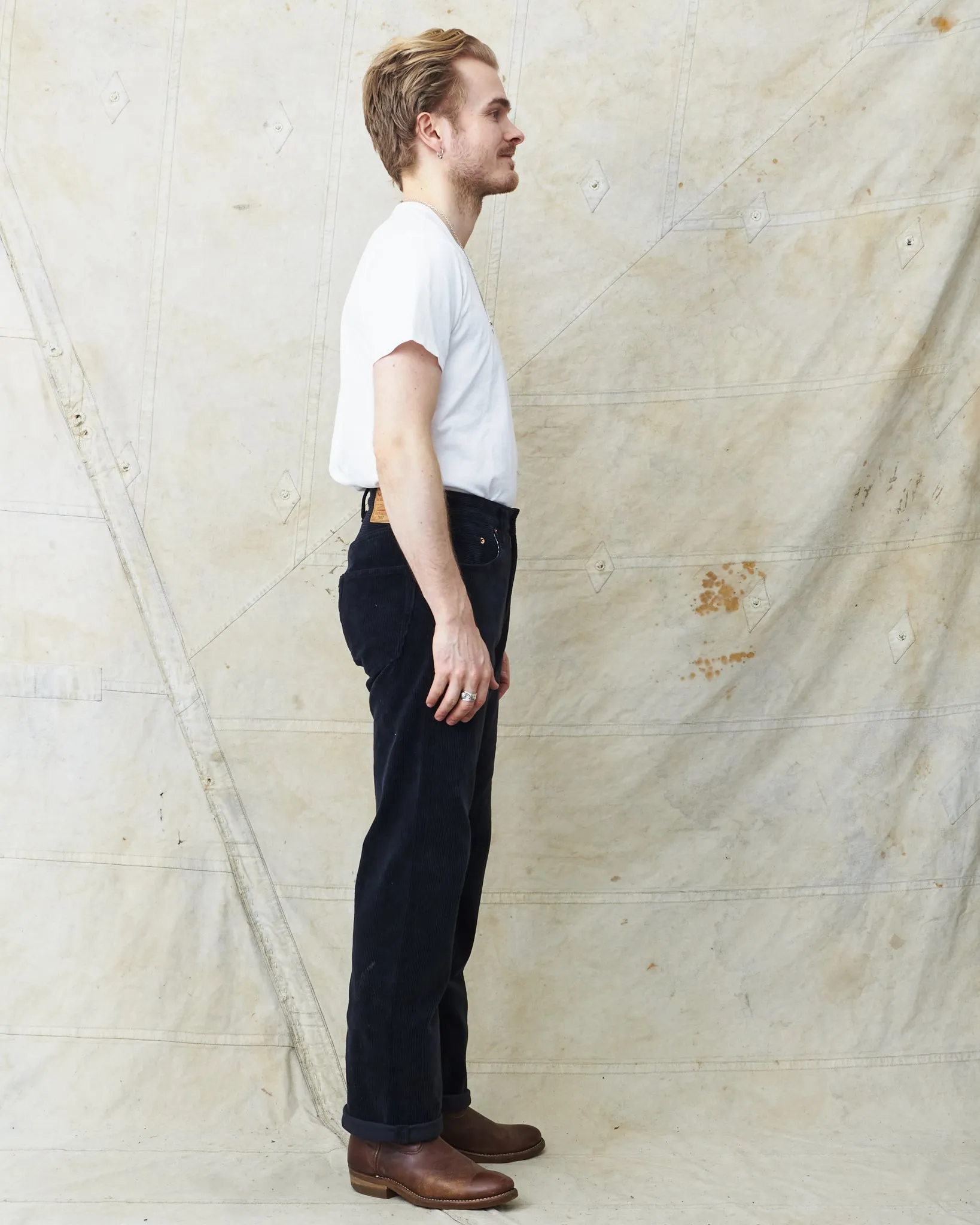 Sugar Cane 9W Corduroy 5-Pocket Pants 1947 Model Black SC42422