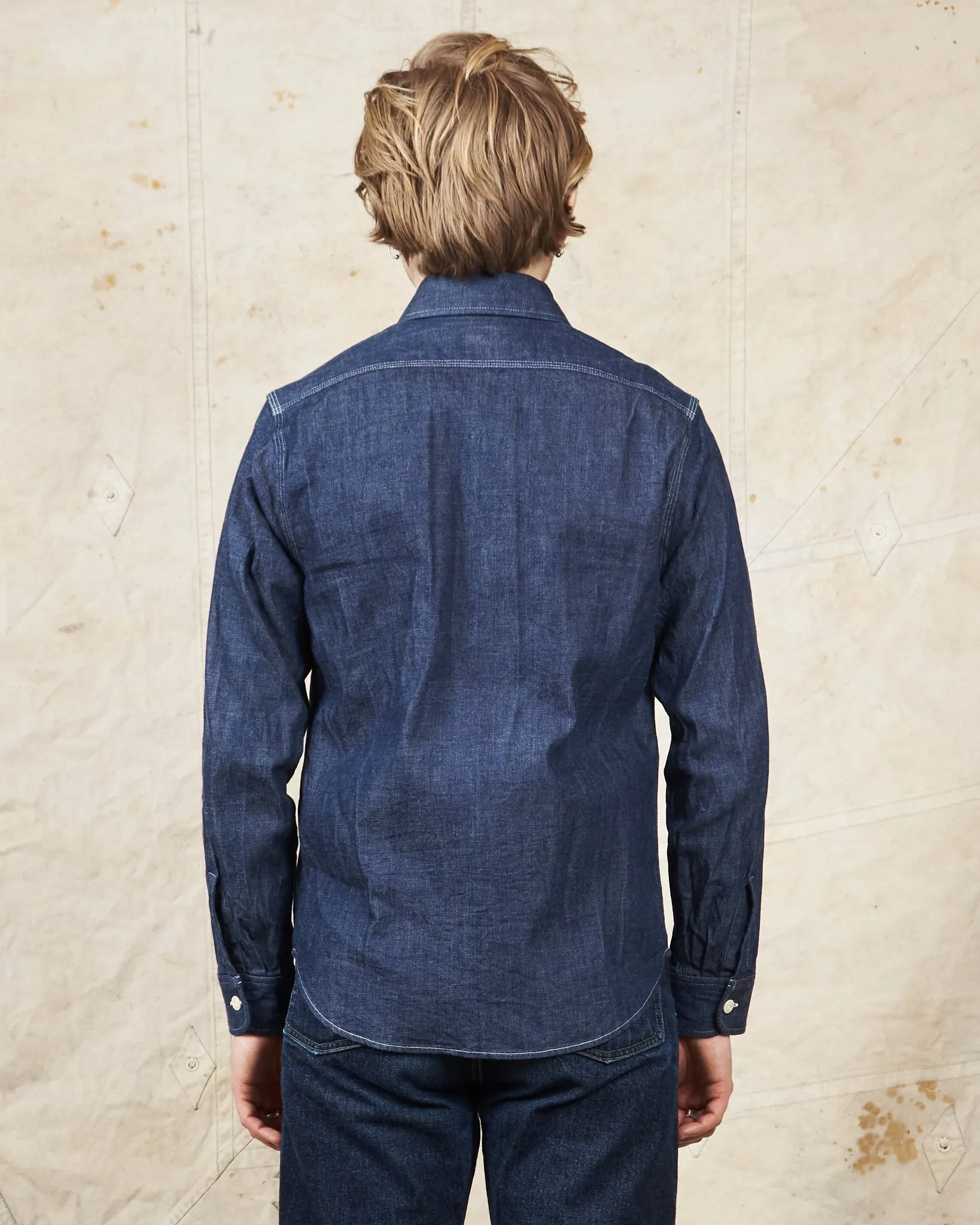 Sugar Cane & Co. Blue Denim Work Shirt SC27852