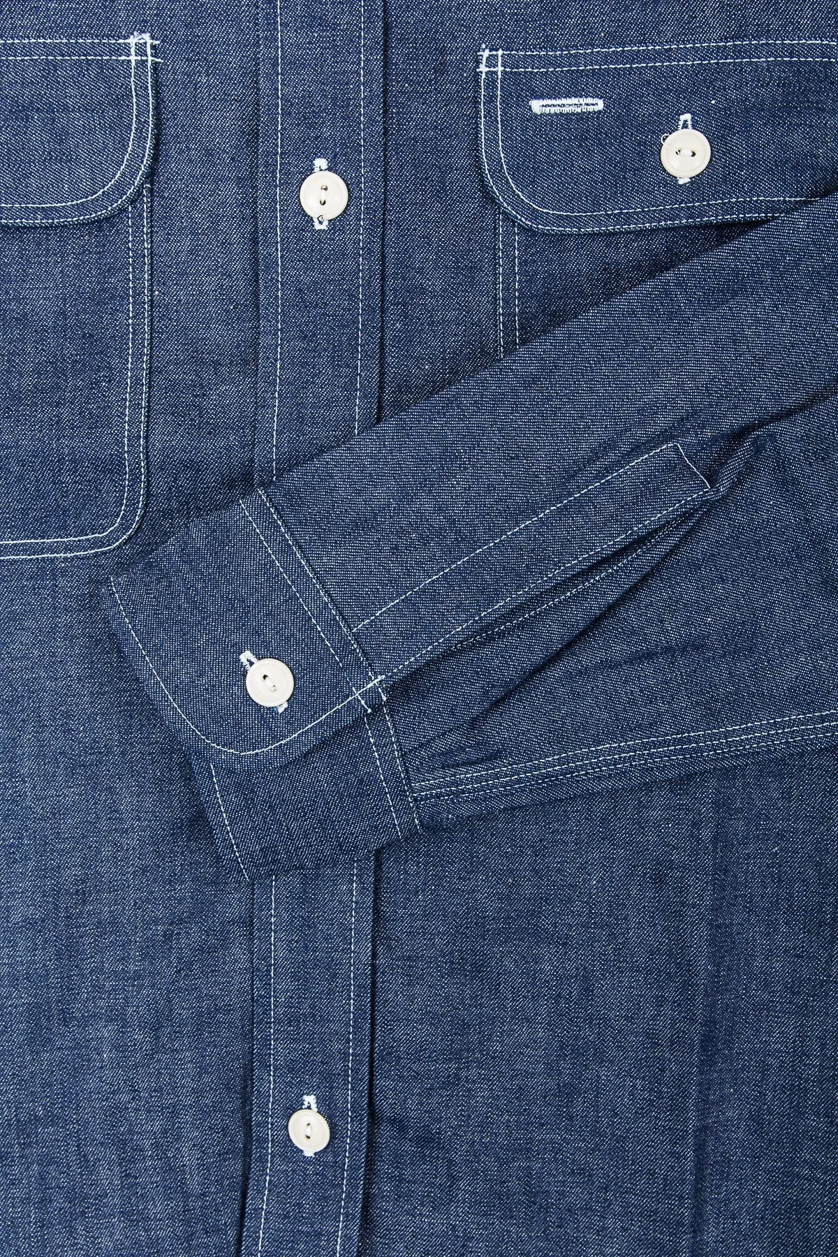 Sugar Cane & Co. Blue Denim Work Shirt SC27852