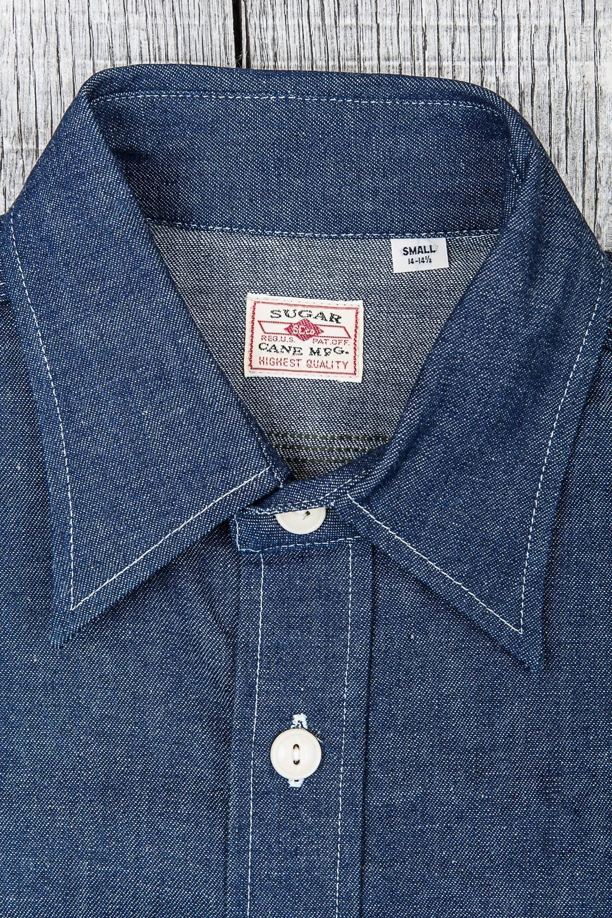 Sugar Cane & Co. Blue Denim Work Shirt SC27852