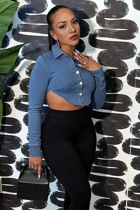 TA184 Button Down Denim Shirt