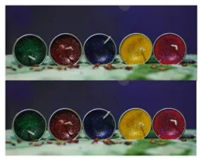 Tedz Candles Tea Light Round Candles for Home Decoration, Gifting, House,Birthday, Diwali, Festival Decorative Candles_(Multicolor-Pack of 50) FV