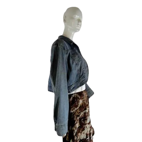 Thalia Sodi Jacket Cropped Jean Blue Size 1X SKU 000232-1